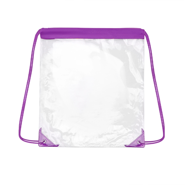 Clear Stadium Drawstring Backpack - Clear Stadium Drawstring Backpack - Image 9 of 10