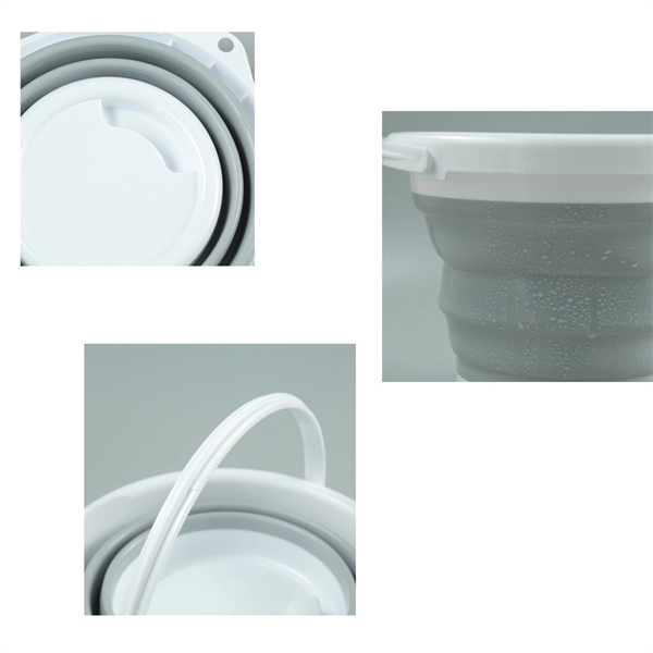 Foldable Round Tub Pot Portable Plastic Water Pail - Foldable Round Tub Pot Portable Plastic Water Pail - Image 1 of 3
