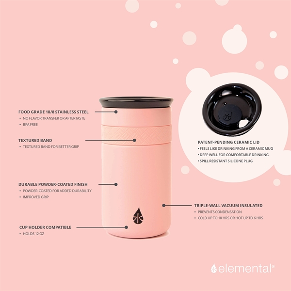 Elemental® 12oz Artisan Tumbler with Ceramic Lid - Stainless - Elemental® 12oz Artisan Tumbler with Ceramic Lid - Stainless - Image 18 of 18