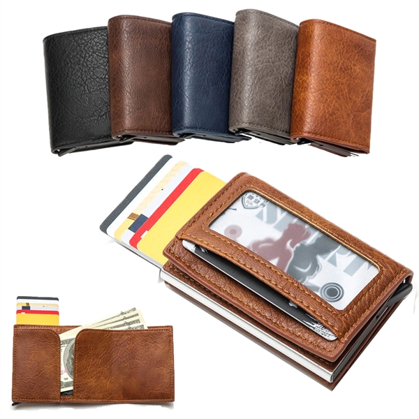 Slim RFID Wallets for Men Genuine Leather Front Pocket