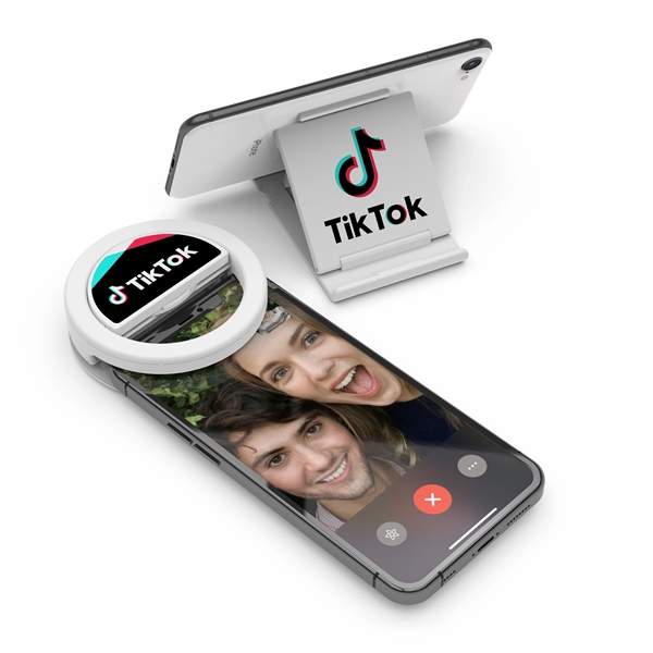 Lit Kit Clip-on Ring Light and Phone Stand - Lit Kit Clip-on Ring Light and Phone Stand - Image 0 of 3