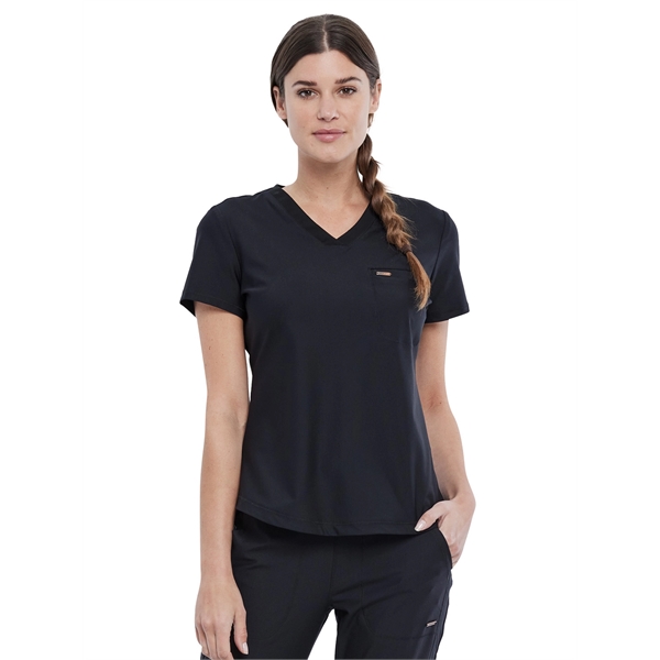 Cherokee - Form - Women's Knit Mesh Neckline Tuckable V-N... - Cherokee - Form - Women's Knit Mesh Neckline Tuckable V-N... - Image 0 of 14