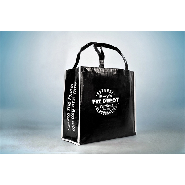 Laminated Recycled RPET Market Tote - Laminated Recycled RPET Market Tote - Image 0 of 3