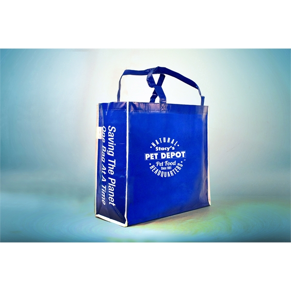 Laminated Recycled RPET Market Tote - Laminated Recycled RPET Market Tote - Image 1 of 3