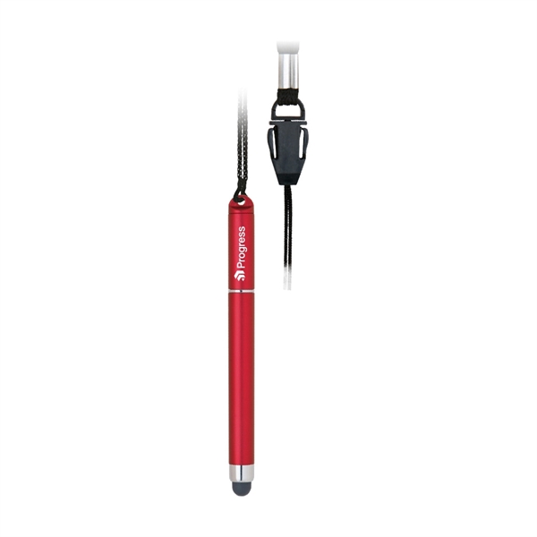 Plastic Stylus Pen with Detachable Lanyard - Plastic Stylus Pen with Detachable Lanyard - Image 6 of 13