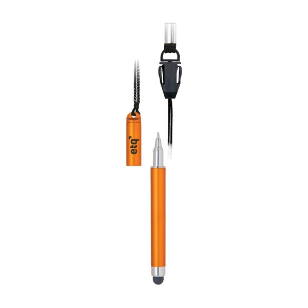 Plastic Stylus Pen with Detachable Lanyard - Plastic Stylus Pen with Detachable Lanyard - Image 1 of 13