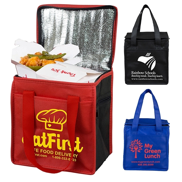 8" x 8-1/2" x 6" - SUPER FROSTY Insulated Food Delivery Bag