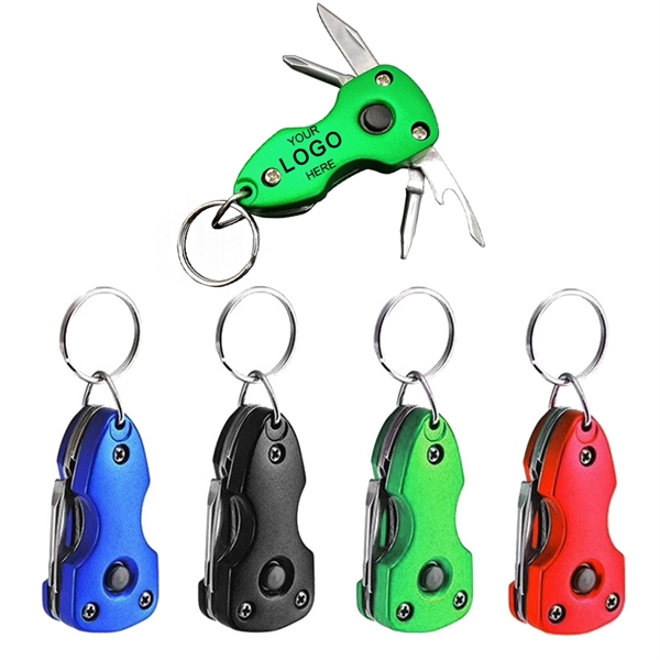 Essential Multifunctional Pocket Tool Keychain With Light - Essential Multifunctional Pocket Tool Keychain With Light - Image 0 of 3