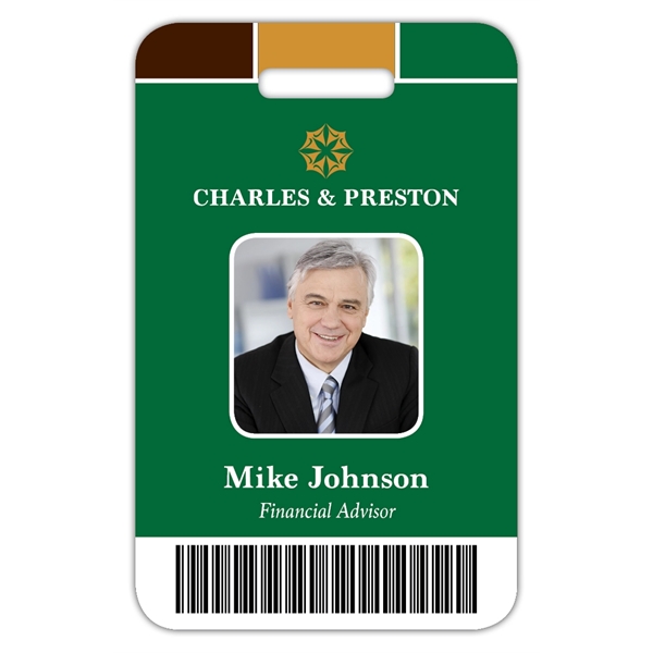 Full Color 30 mil I.D. Badge - Vertical - Full Color 30 mil I.D. Badge - Vertical - Image 0 of 0