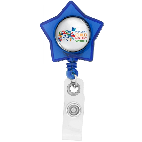 Star-Shaped Retractable Badge Holder - Star-Shaped Retractable Badge Holder - Image 1 of 3