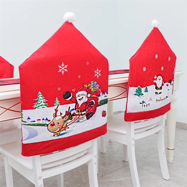 Christmas chair cover non-woven fabric - Christmas chair cover non-woven fabric - Image 3 of 4