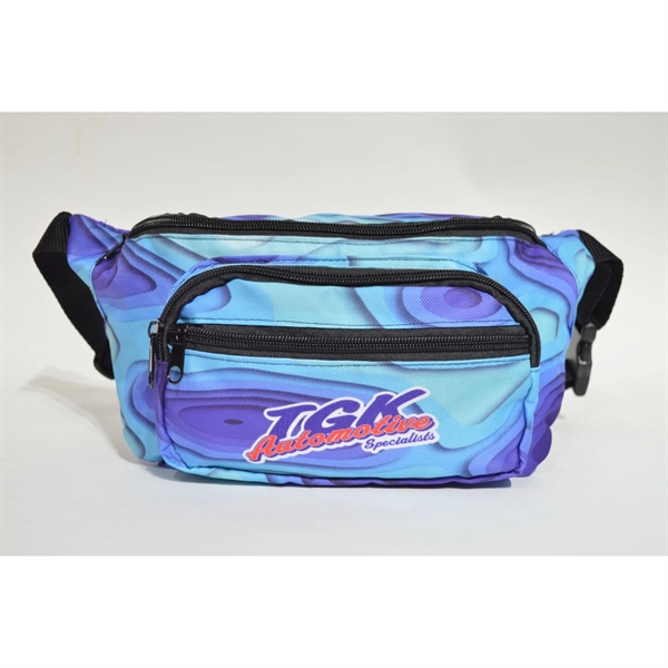 4 Zipper Fanny Pack w/ Full Wrap (12.8" x 5" x 2") - 4 Zipper Fanny Pack w/ Full Wrap (12.8" x 5" x 2") - Image 4 of 4