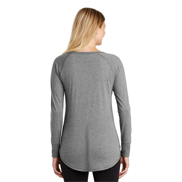 District Women's Perfect Tri Long Sleeve Tunic Tee. - District Women's Perfect Tri Long Sleeve Tunic Tee. - Image 12 of 19