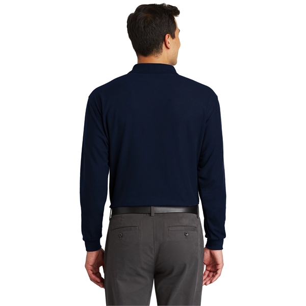 Port Authority Long Sleeve Silk Touch Polo with Pocket. - Port Authority Long Sleeve Silk Touch Polo with Pocket. - Image 9 of 15