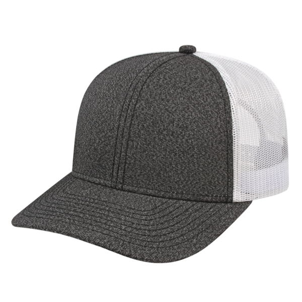 Premium Melange Trucker Mesh Back Cap - Premium Melange Trucker Mesh Back Cap - Image 1 of 5