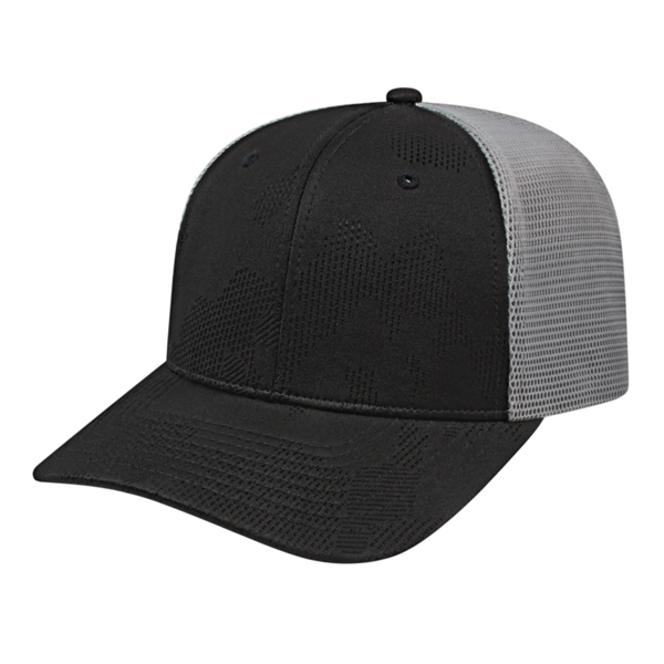 Jacquard Trucker Mesh Back Cap - Jacquard Trucker Mesh Back Cap - Image 2 of 5