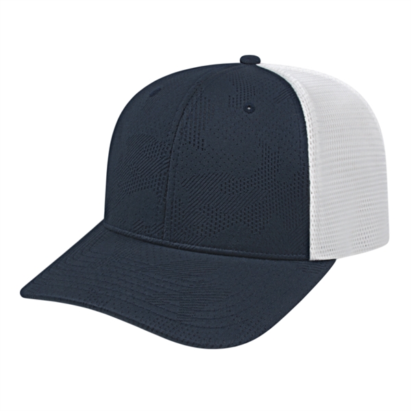 Jacquard Trucker Mesh Back Cap - Jacquard Trucker Mesh Back Cap - Image 1 of 5