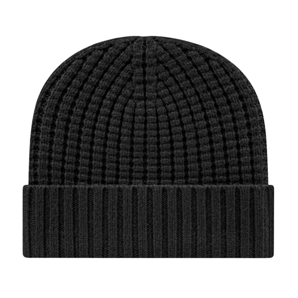 Premium Waffle Knit Cap with Cuff - Premium Waffle Knit Cap with Cuff - Image 7 of 11