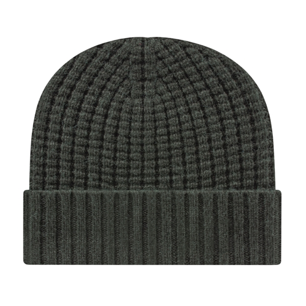 Premium Waffle Knit Cap with Cuff - Premium Waffle Knit Cap with Cuff - Image 2 of 11