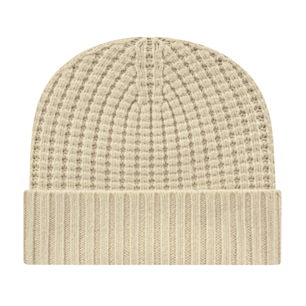 Premium Waffle Knit Cap with Cuff - Premium Waffle Knit Cap with Cuff - Image 4 of 11