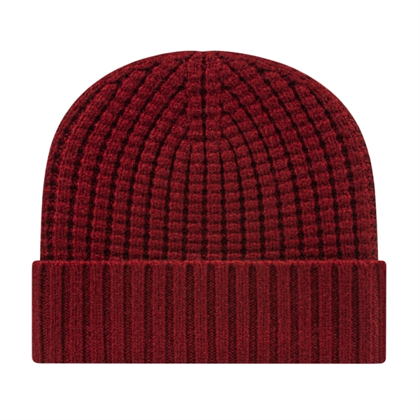Premium Waffle Knit Cap with Cuff - Premium Waffle Knit Cap with Cuff - Image 11 of 11