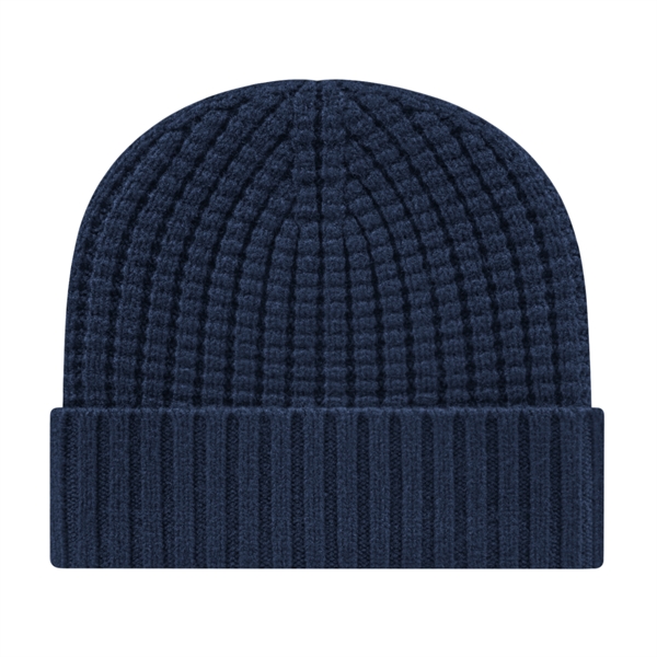 Premium Waffle Knit Cap with Cuff - Premium Waffle Knit Cap with Cuff - Image 5 of 11