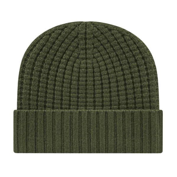 Premium Waffle Knit Cap with Cuff - Premium Waffle Knit Cap with Cuff - Image 6 of 11