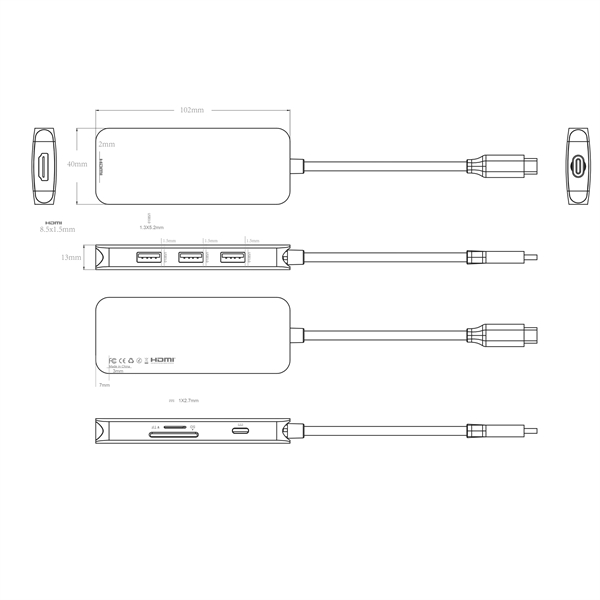 7 in 1 Type C USB Hub - 7 in 1 Type C USB Hub - Image 8 of 9