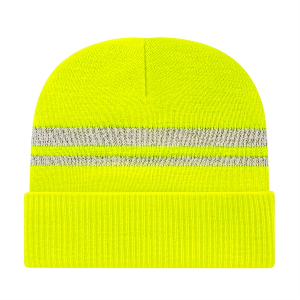 Reflective Knit Cap with Cuff - Reflective Knit Cap with Cuff - Image 2 of 4