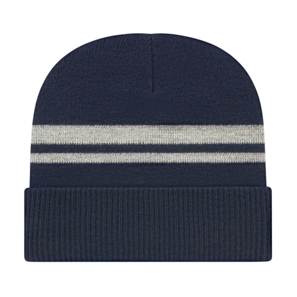 Reflective Knit Cap with Cuff - Reflective Knit Cap with Cuff - Image 4 of 4