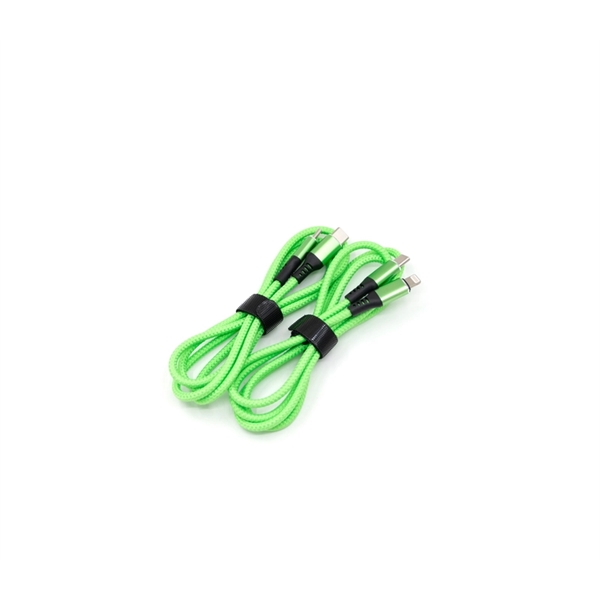 Nylon Braided Multifunction Charging Cable - Nylon Braided Multifunction Charging Cable - Image 6 of 6