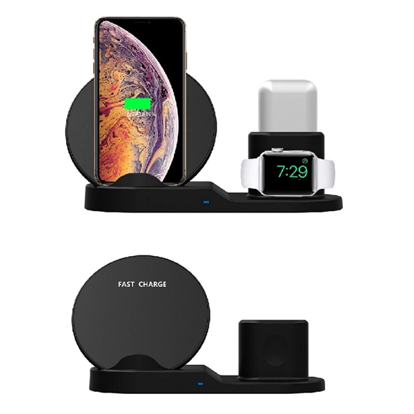 3 in 1 Phone Holder 10W Wireless Charger - 3 in 1 Phone Holder 10W Wireless Charger - Image 0 of 4