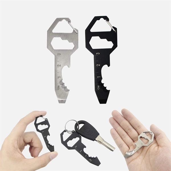 Engraved Key Chain Key Tool - Bottle Opener, Cutter, Screwdriver