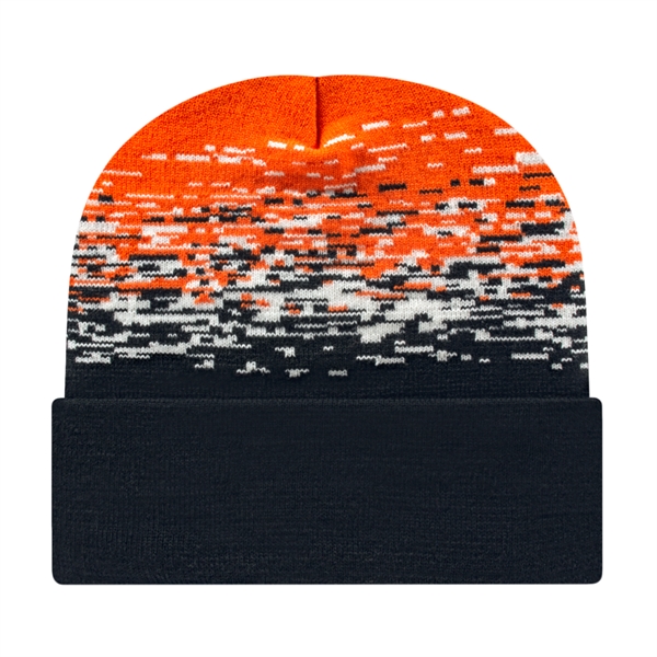 Static Pattern Knit Cap With Cuff - Static Pattern Knit Cap With Cuff - Image 13 of 18