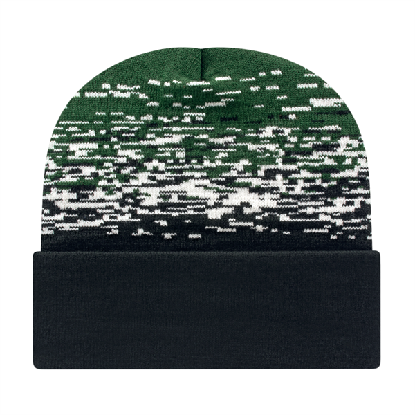 Static Pattern Knit Cap With Cuff - Static Pattern Knit Cap With Cuff - Image 14 of 18