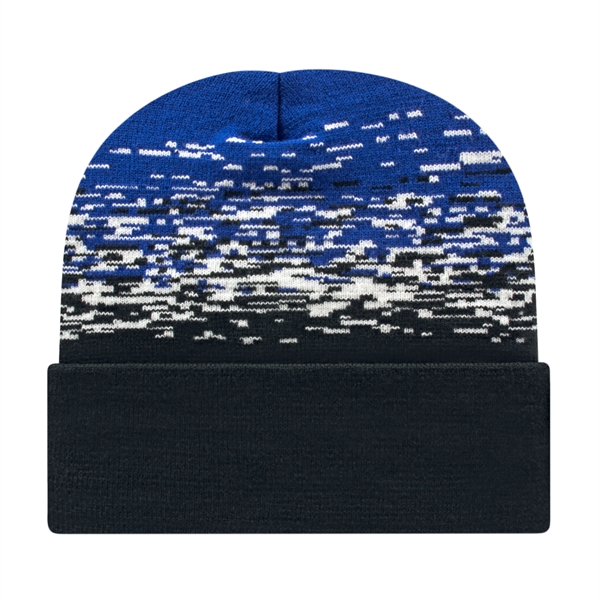 Static Pattern Knit Cap With Cuff - Static Pattern Knit Cap With Cuff - Image 17 of 18