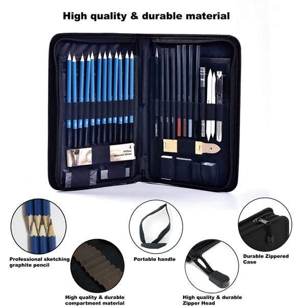 40 Piece Sketching Pencils Set - 40 Piece Sketching Pencils Set - Image 2 of 3