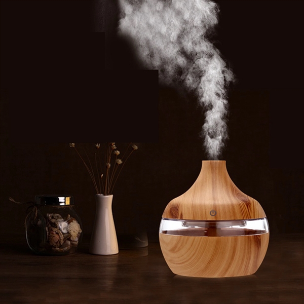 7 Colorful LED Light Wood Grain Ultrasonic Aroma Diffuser - 7 Colorful LED Light Wood Grain Ultrasonic Aroma Diffuser - Image 3 of 6