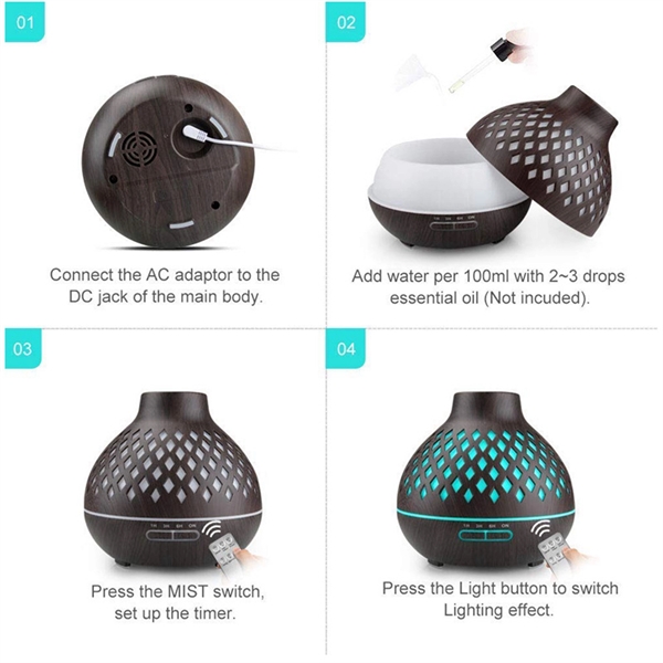 7 Color Light Remote Control Essential Oil Diffuser - 7 Color Light Remote Control Essential Oil Diffuser - Image 7 of 8