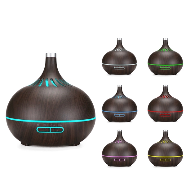 400ml Wood Grain Air Purifier Ultrasonic Aroma Oil Diffuser - 400ml Wood Grain Air Purifier Ultrasonic Aroma Oil Diffuser - Image 0 of 5