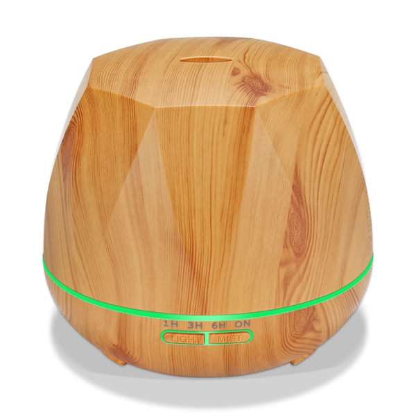 550Ml Remote Control Wood Grain Diamond Shape Humidifier - 550Ml Remote Control Wood Grain Diamond Shape Humidifier - Image 9 of 9