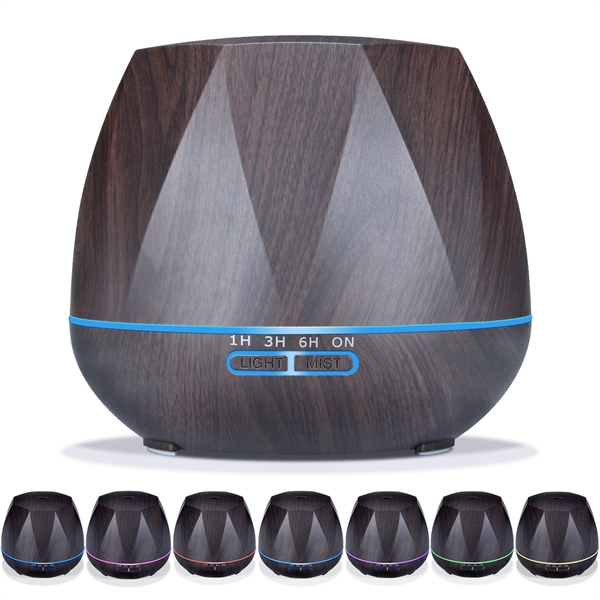 550Ml Remote Control Wood Grain Diamond Shape Humidifier - 550Ml Remote Control Wood Grain Diamond Shape Humidifier - Image 0 of 9