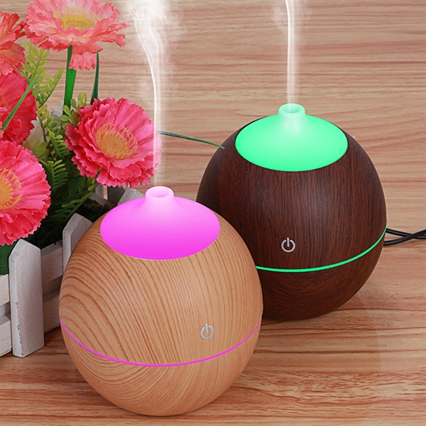 USB Wood Grain Aroma Humidifier with LED Light - USB Wood Grain Aroma Humidifier with LED Light - Image 4 of 4