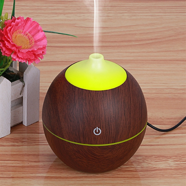 USB Wood Grain Aroma Humidifier with LED Light - USB Wood Grain Aroma Humidifier with LED Light - Image 1 of 4