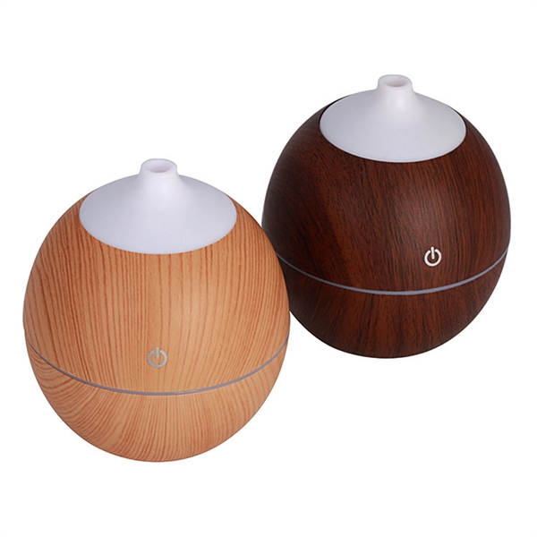 USB Wood Grain Aroma Humidifier with LED Light - USB Wood Grain Aroma Humidifier with LED Light - Image 0 of 4
