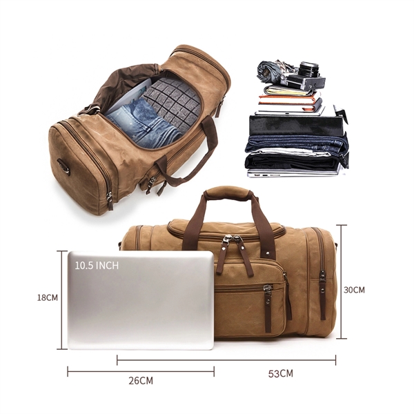 Canvas Travel Duffle Bag - Canvas Travel Duffle Bag - Image 2 of 4