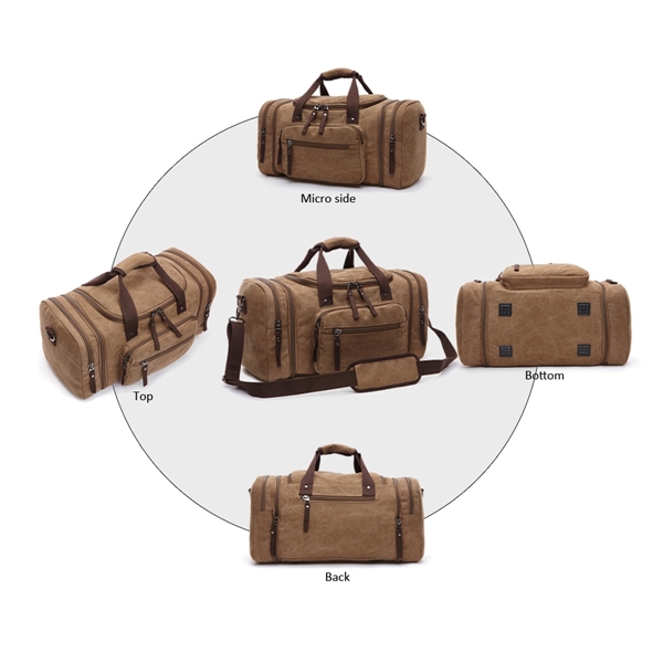 Canvas Travel Duffle Bag - Canvas Travel Duffle Bag - Image 3 of 4