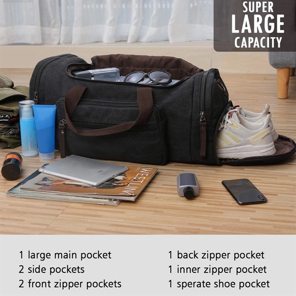 Canvas Travel Duffle Bag - Canvas Travel Duffle Bag - Image 4 of 4