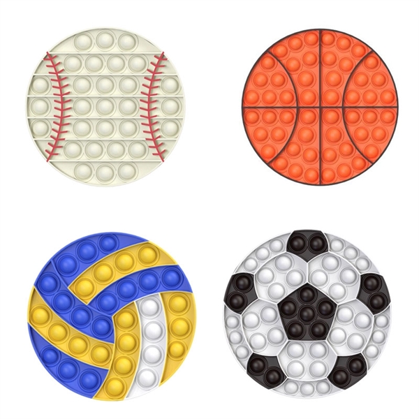 Sports Ball Fidget Toys Push Bubble Popper    