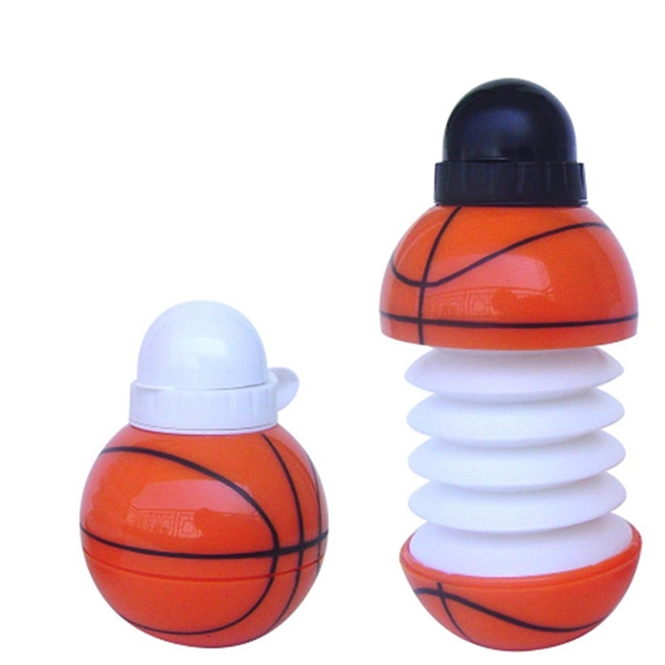 13 OZ Football & Basketball Shape Folding Water Bottle - 13 OZ Football & Basketball Shape Folding Water Bottle - Image 3 of 4